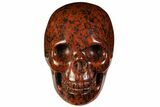 Realistic, Polished Mahogany Obsidian Skull #116320-1